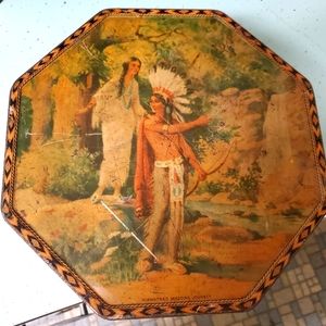 Vintage Loose-Wiles Biscuit Tin Hiawatha’s Wedding Journey